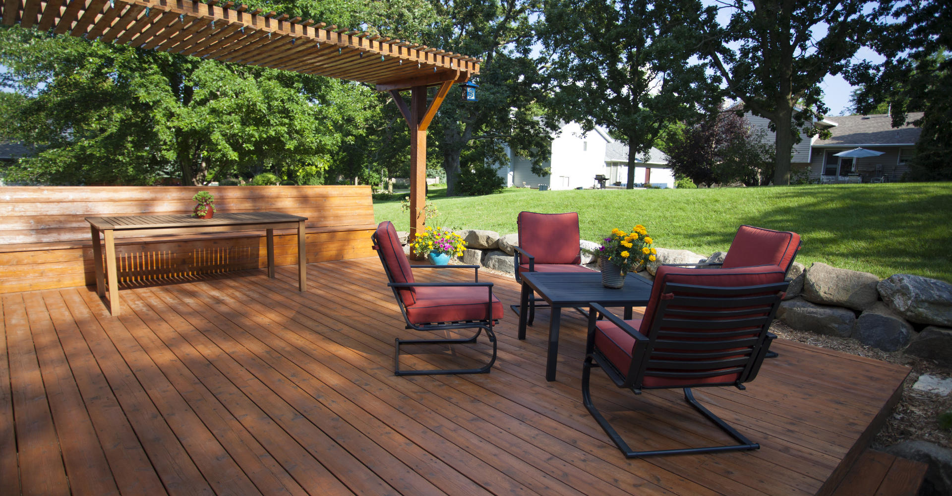 Covered deck space