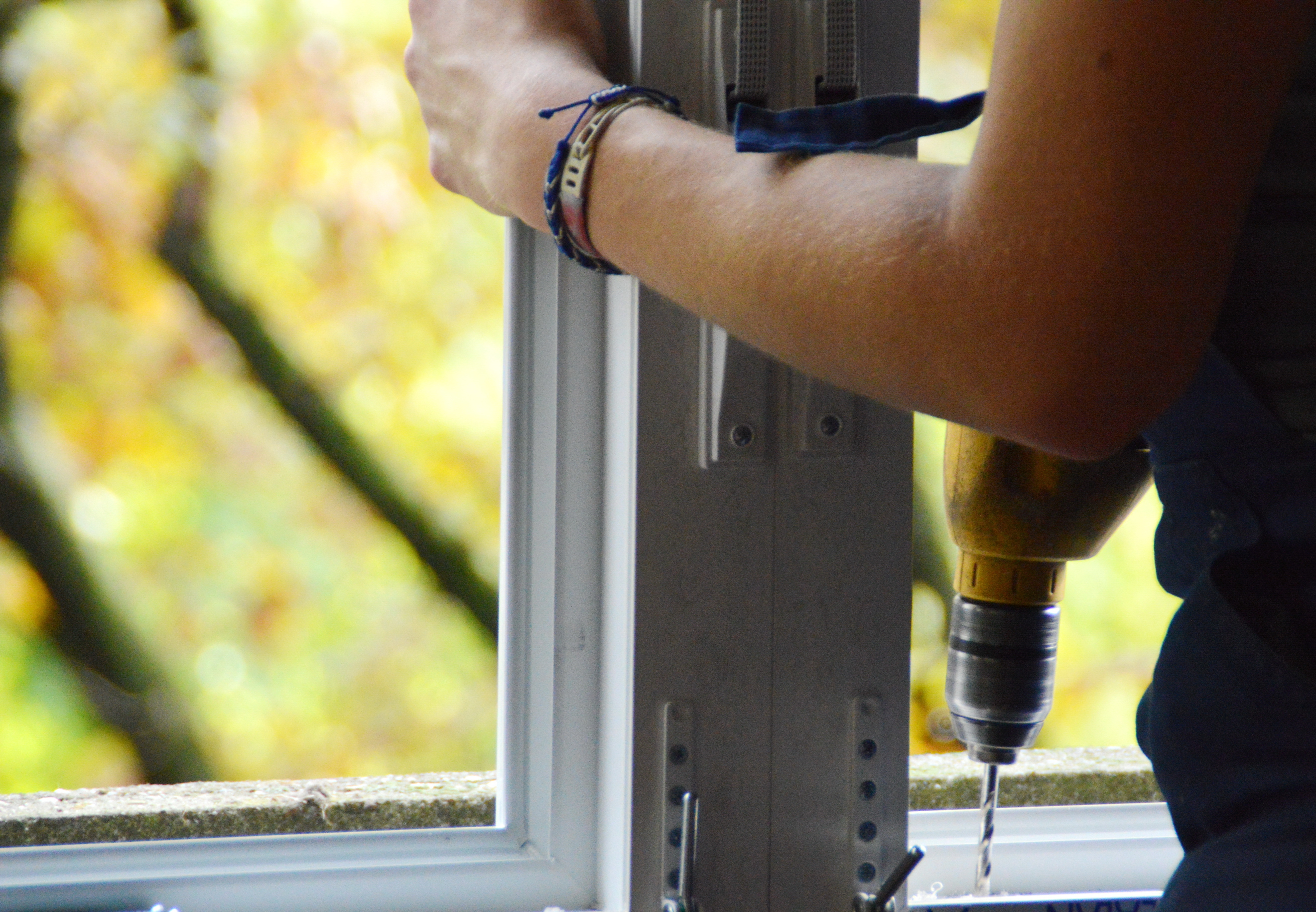 Residential window installation project with new energy-efficient windows